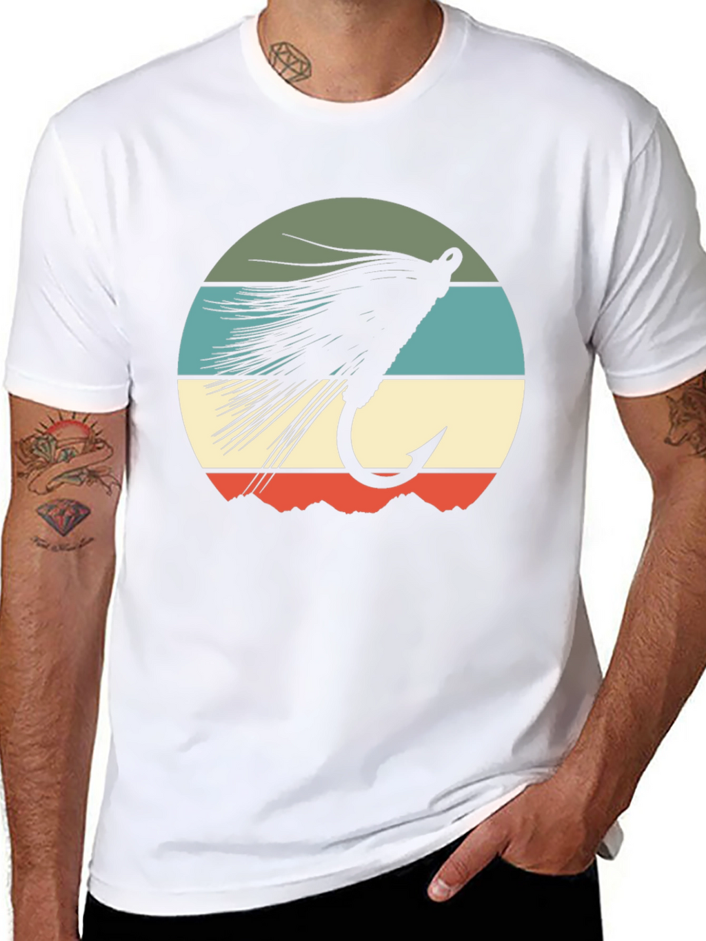 Fly Fishing Lure Retro Graphic T-Shirt