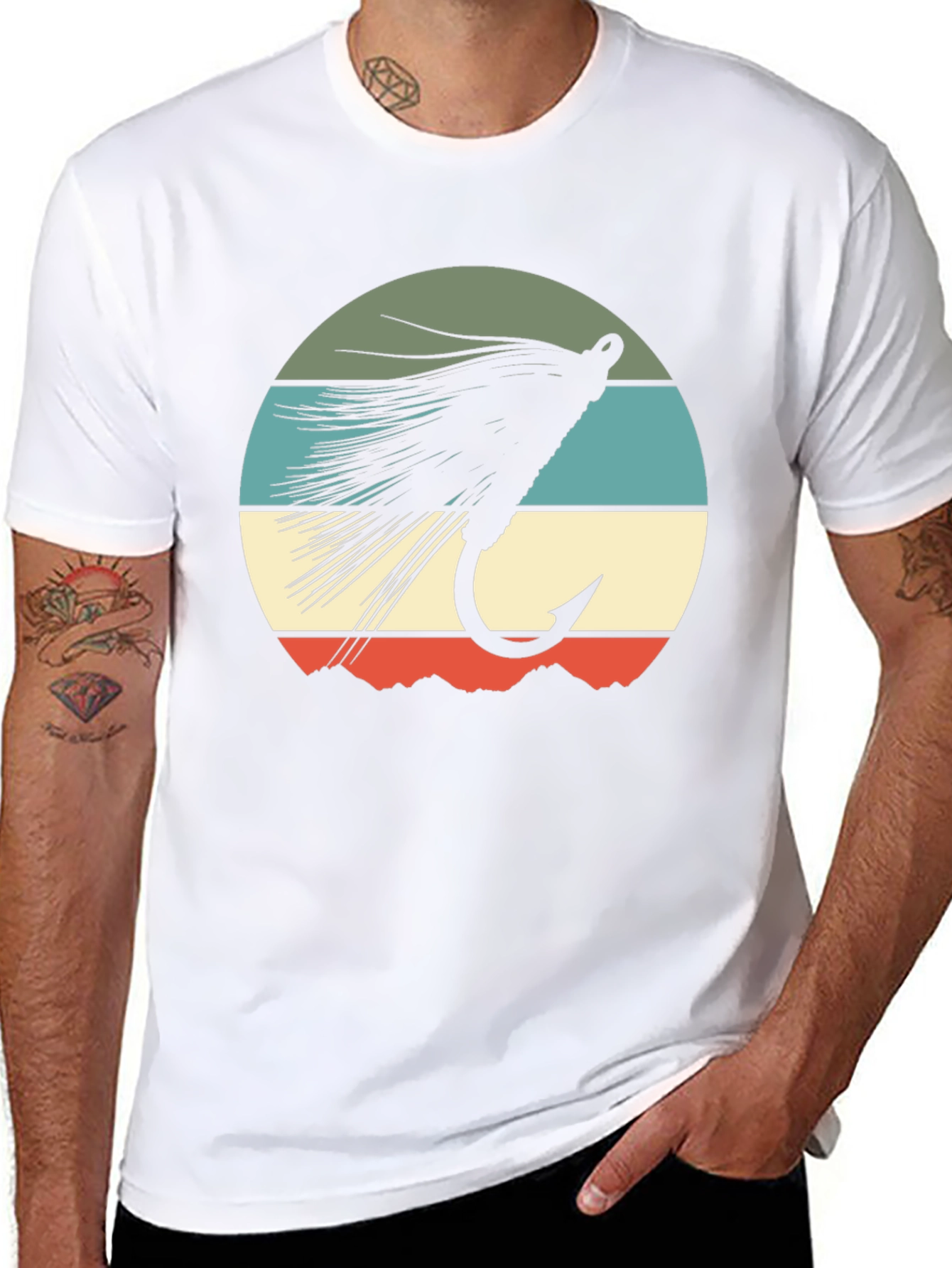 Fly Fishing Lure Retro Graphic T-Shirt