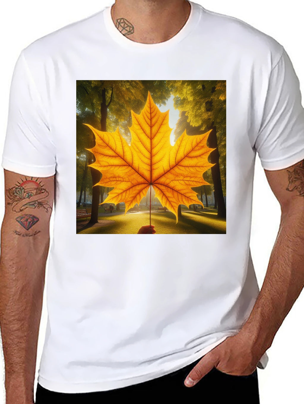 Autumn Maple Leaf Graphic T-Shirt