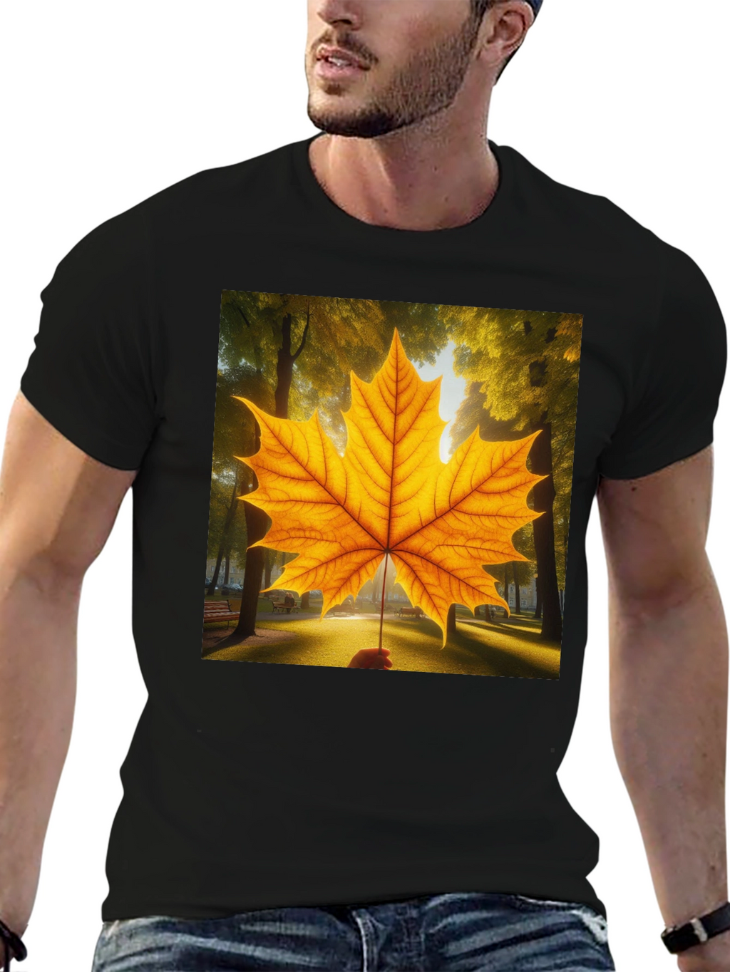 Autumn Maple Leaf Graphic T-Shirt