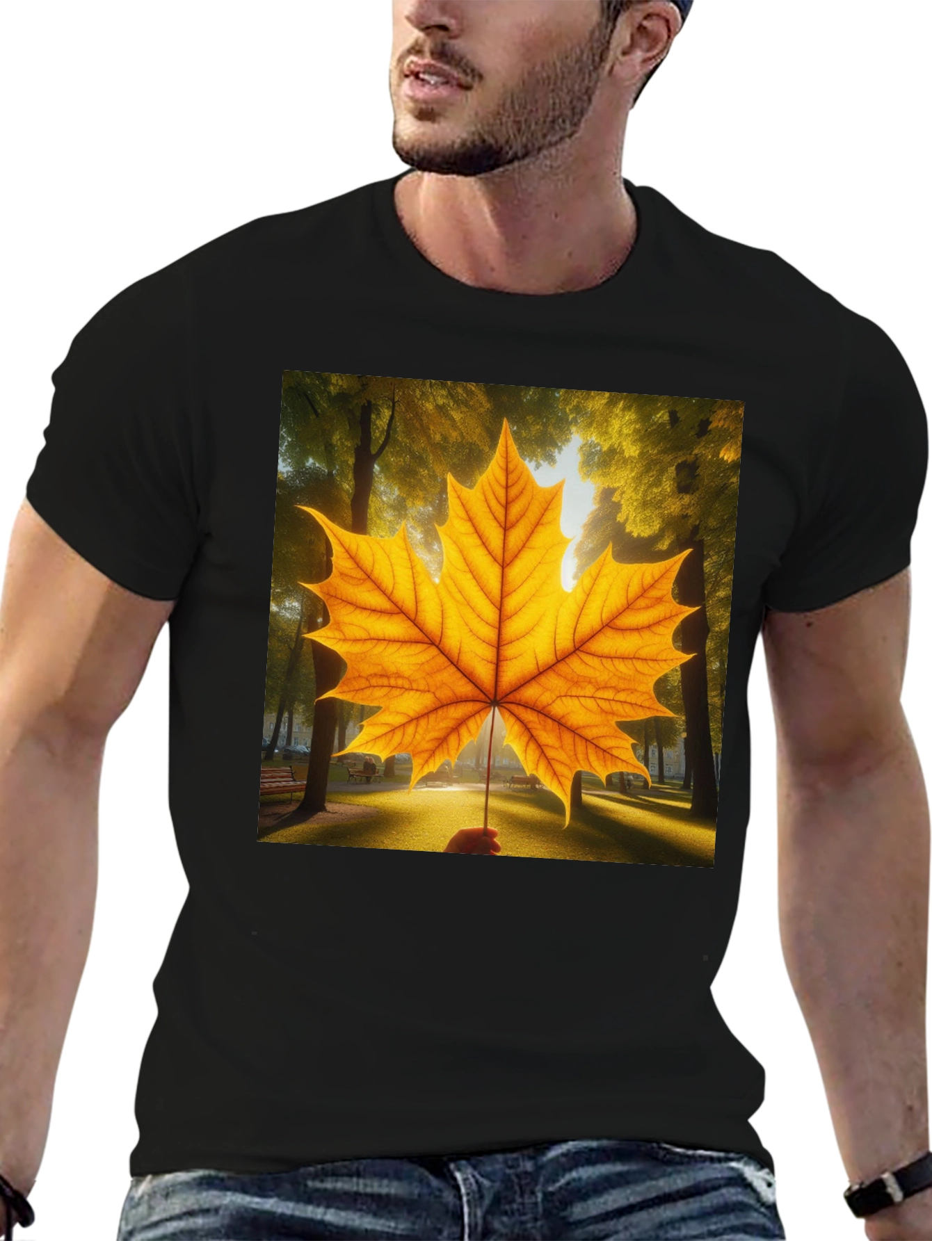 Autumn Maple Leaf Graphic T-Shirt