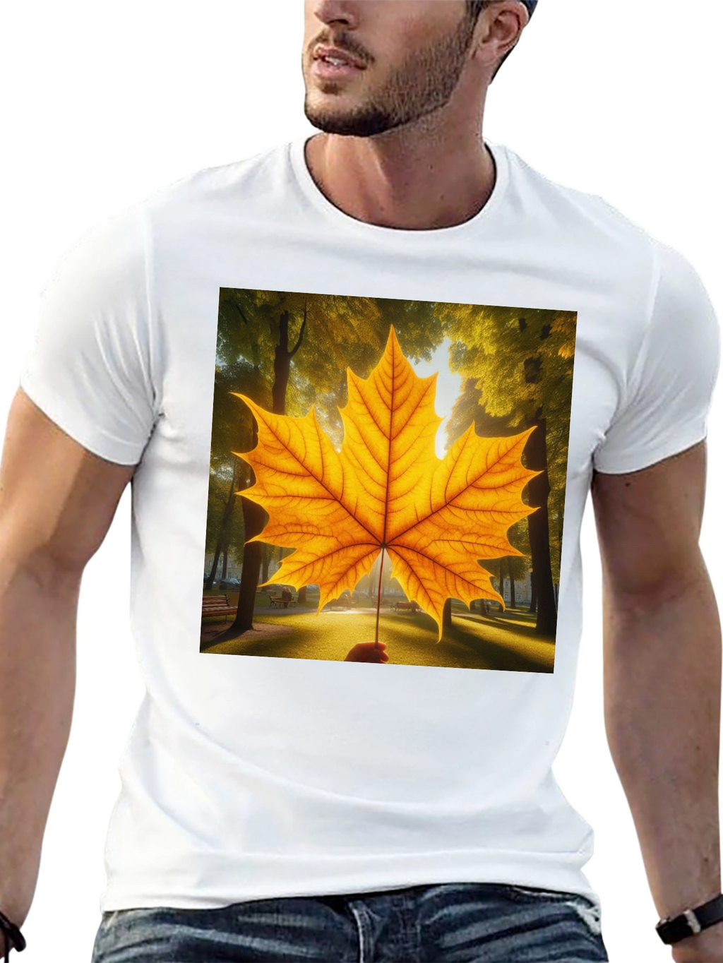 Autumn Maple Leaf Graphic T-Shirt
