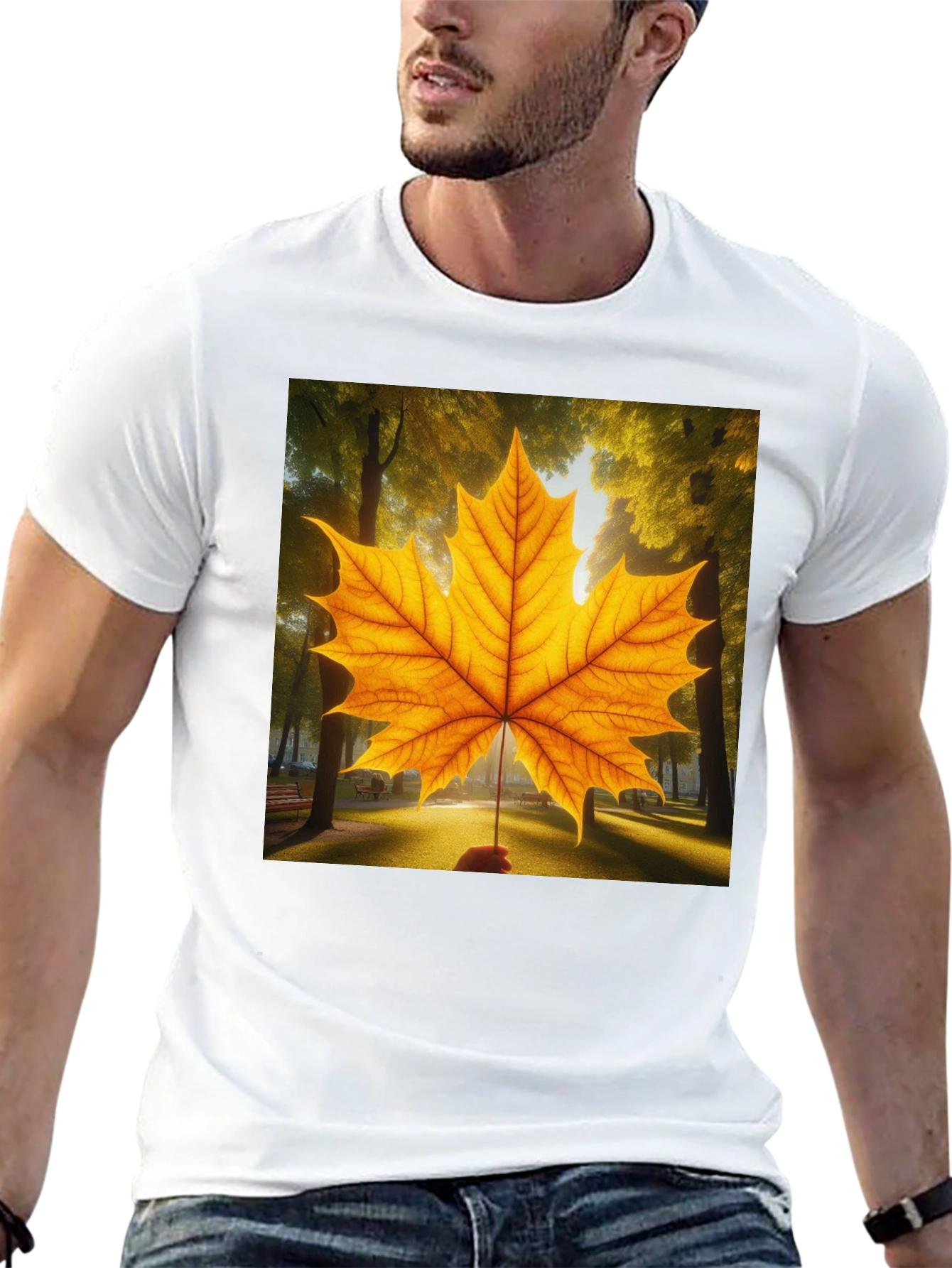 Autumn Maple Leaf Graphic T-Shirt