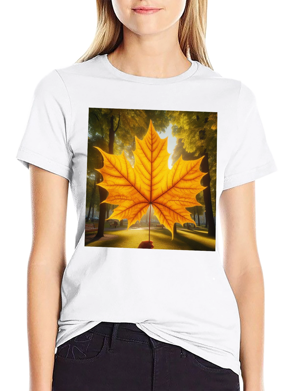 Autumn Maple Leaf Graphic T-Shirt