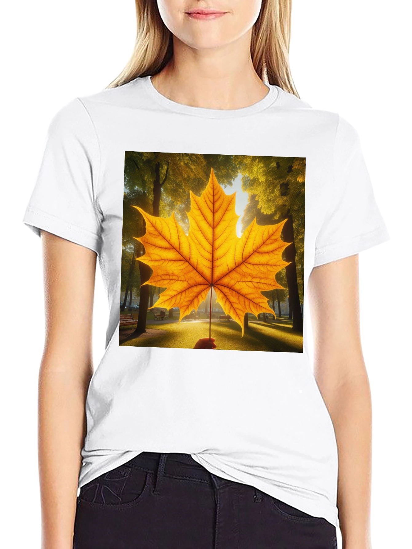 Autumn Maple Leaf Graphic T-Shirt