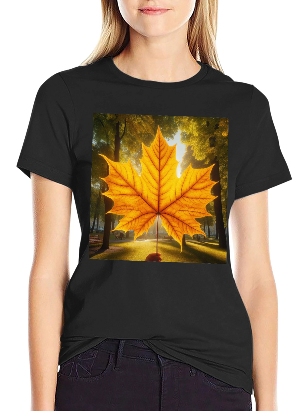 Autumn Maple Leaf Graphic T-Shirt