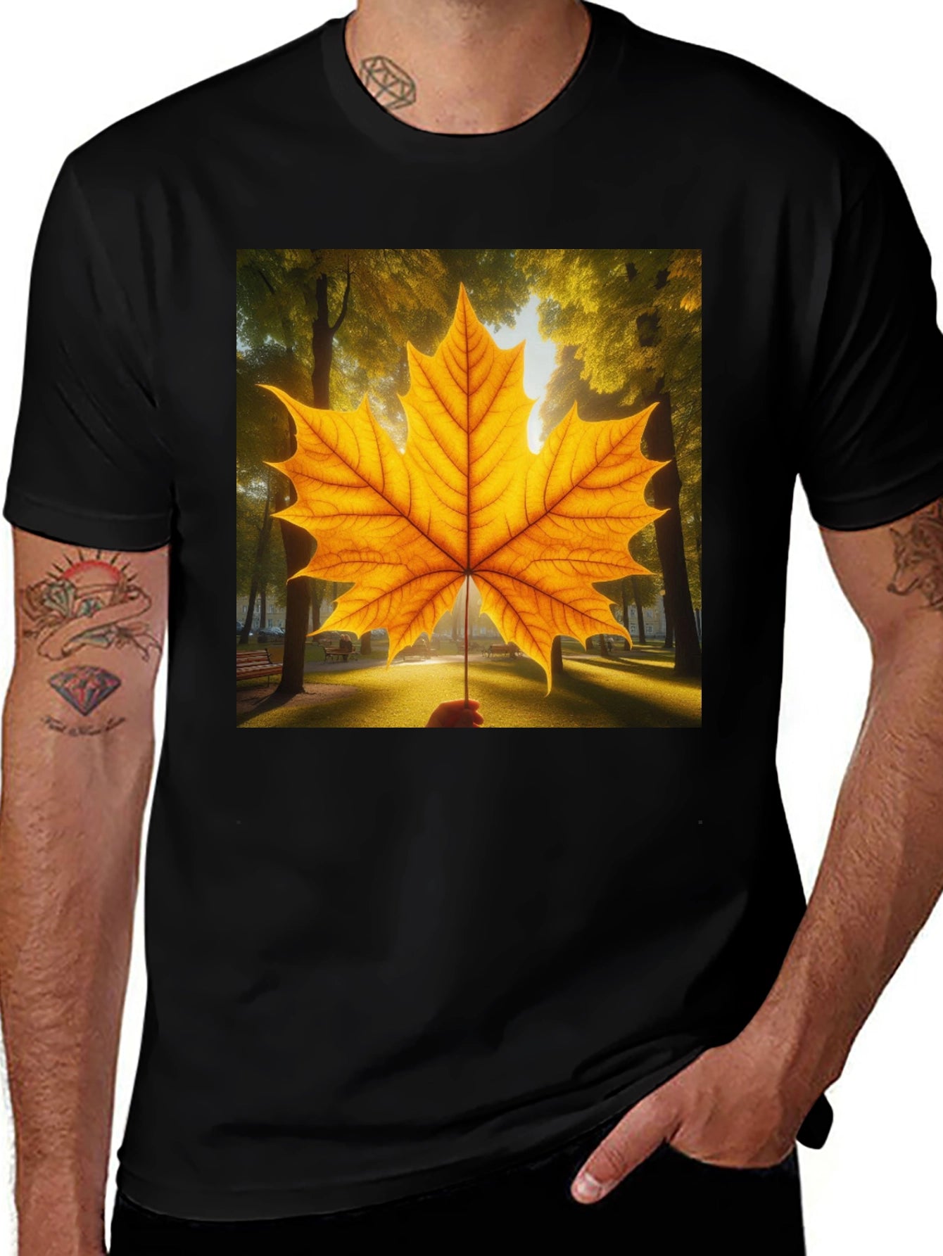 Autumn Maple Leaf Graphic T-Shirt