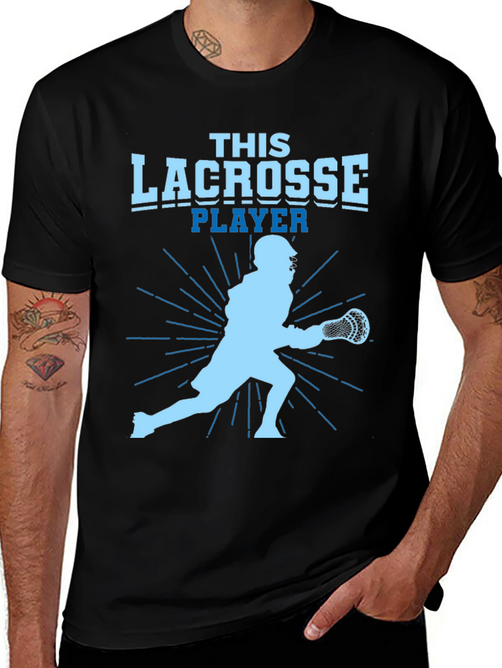 This Lacrosse Player Graphic Tee