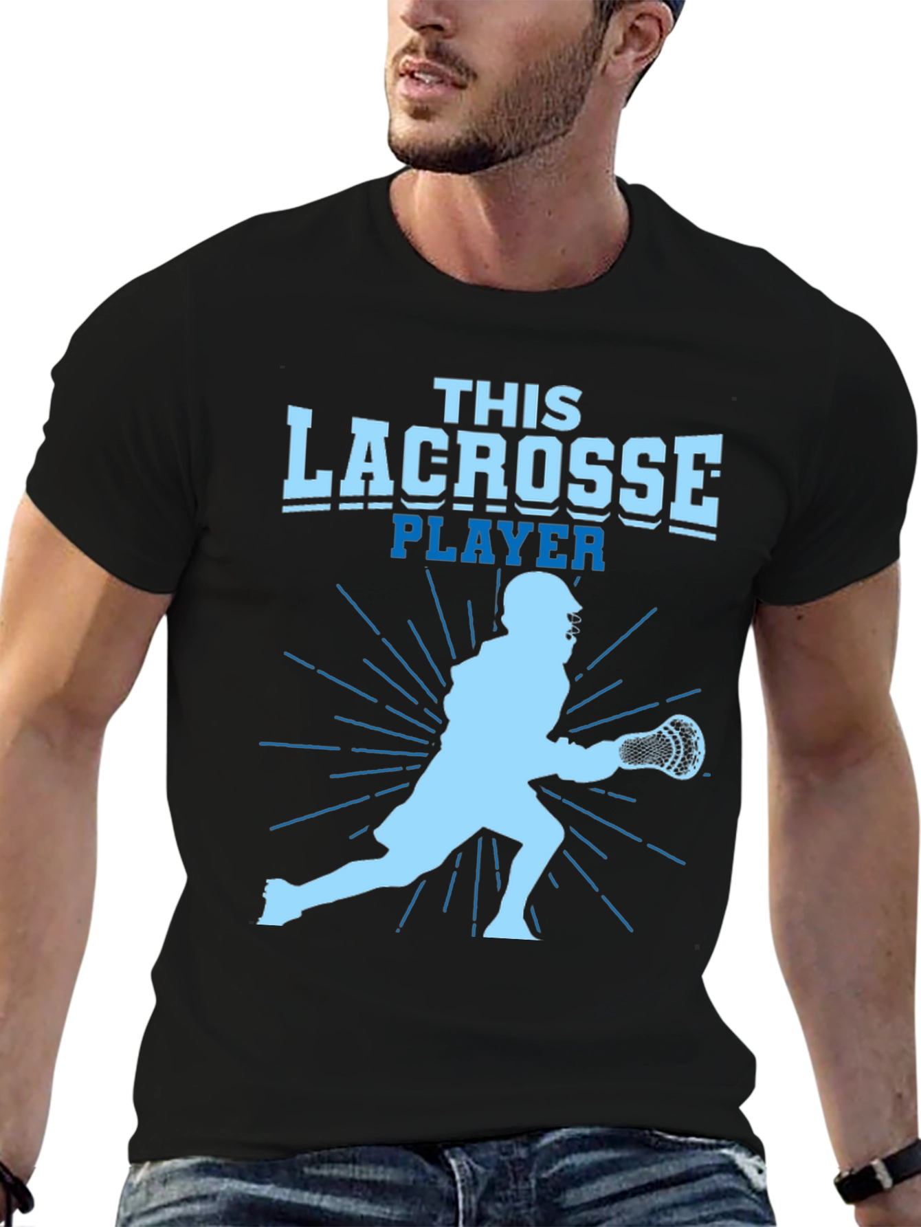 This Lacrosse Player Graphic Tee