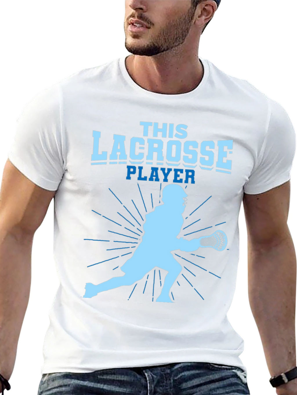 This Lacrosse Player Graphic Tee