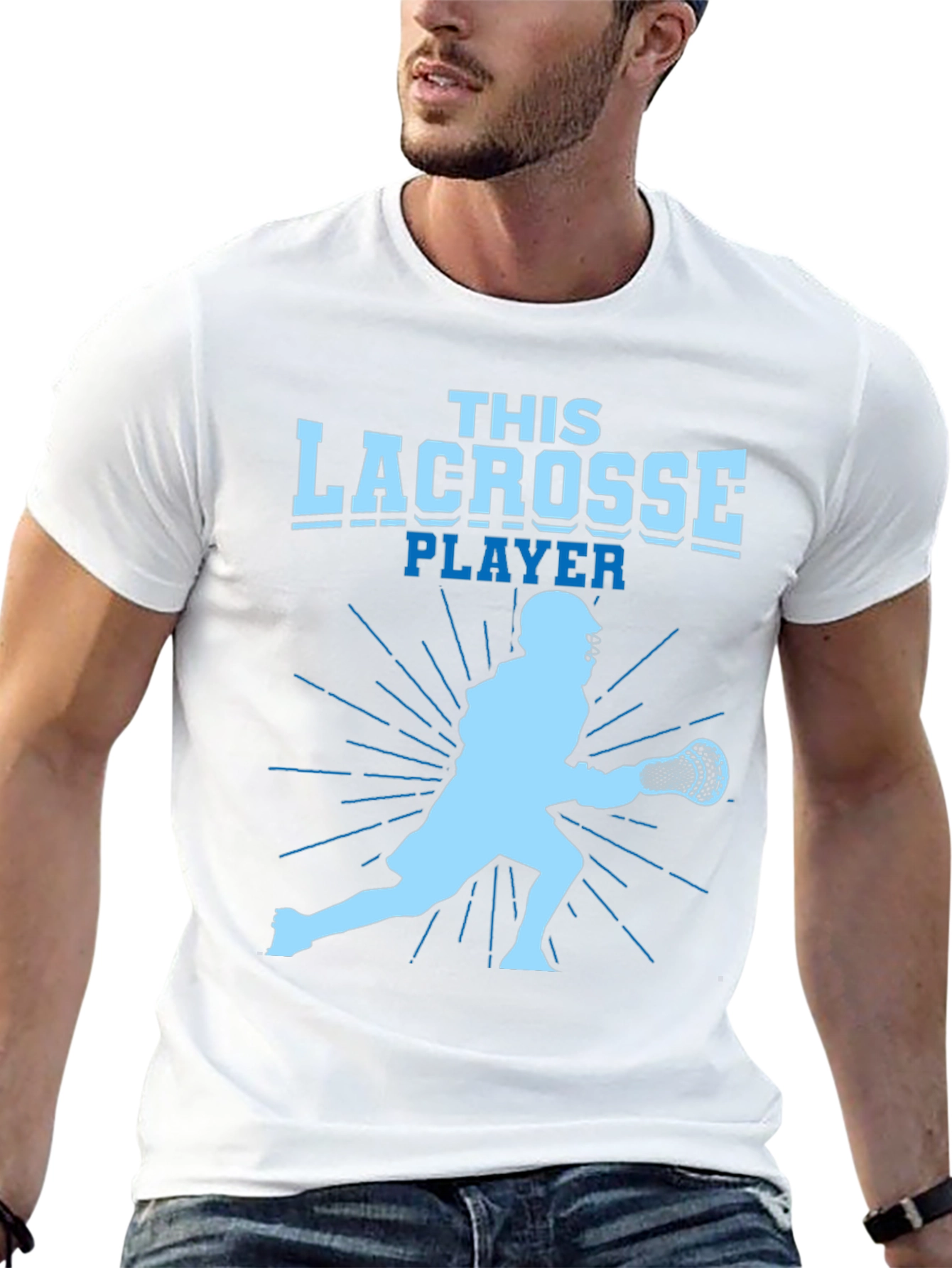 This Lacrosse Player Graphic Tee