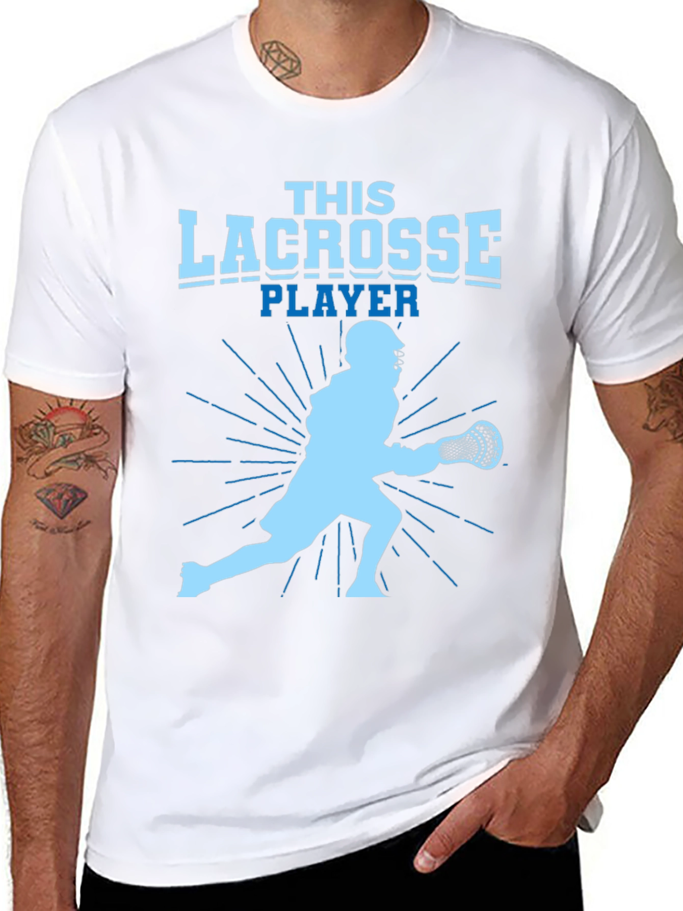 This Lacrosse Player Graphic Tee