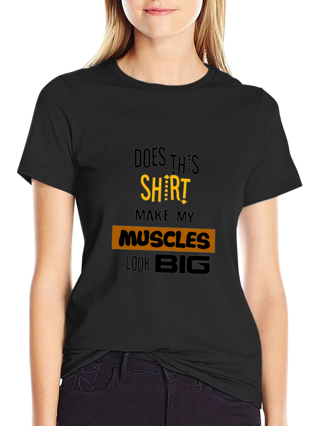 Muscle Humor Graphic Tee - Black Cotton T-Shirt