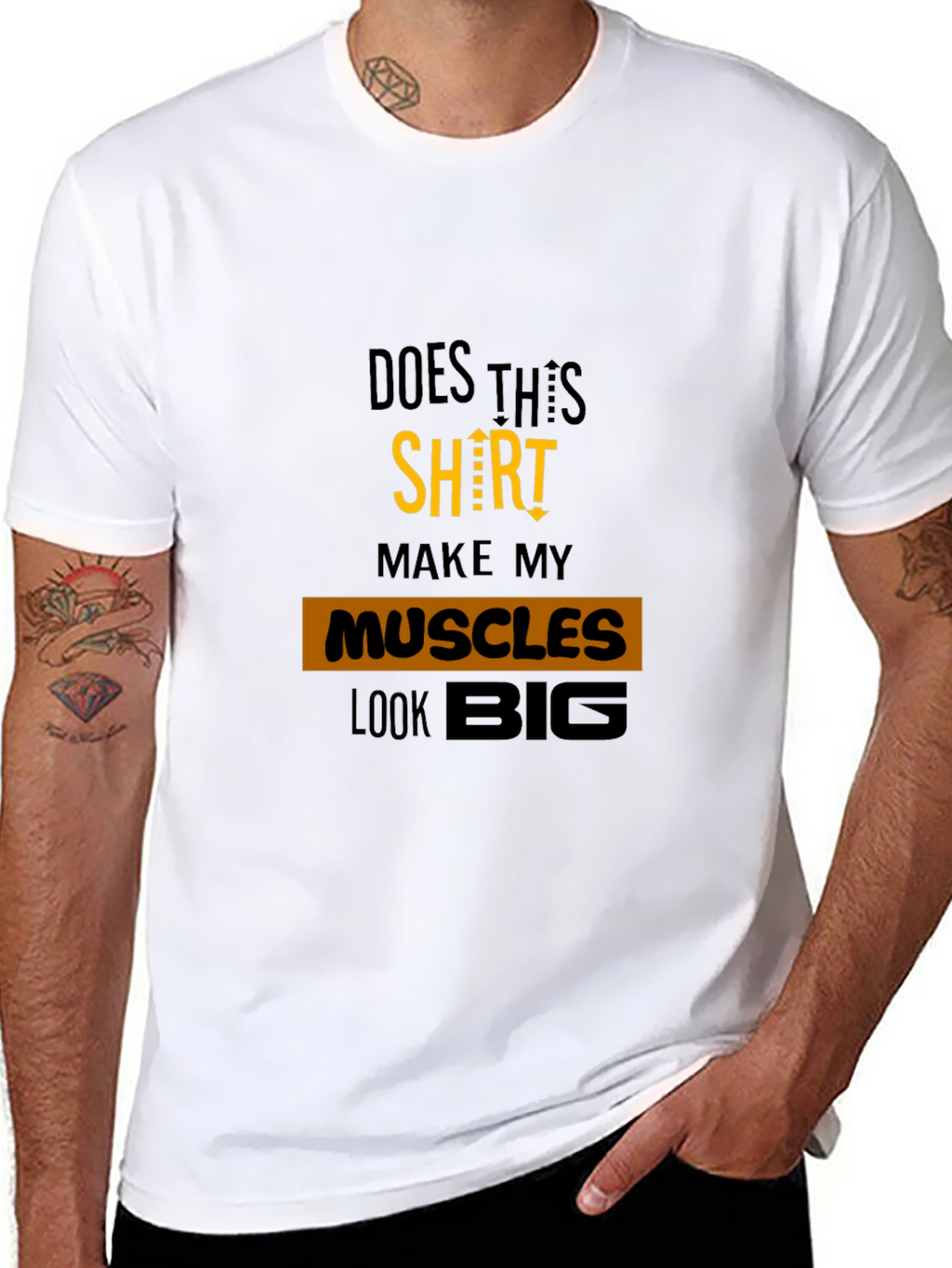 Muscle Humor Graphic Tee - Black Cotton T-Shirt