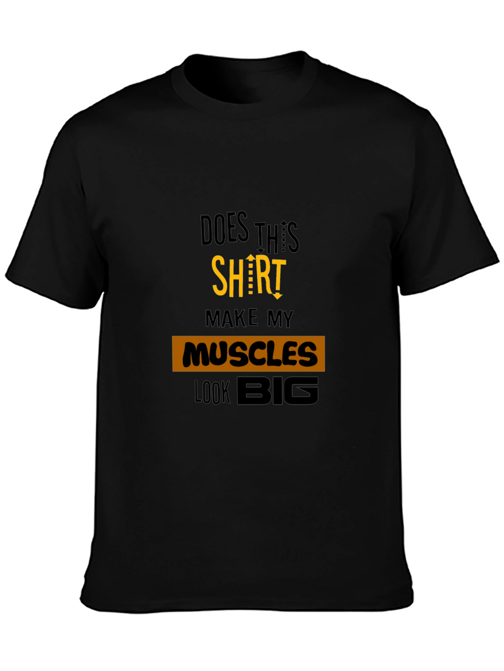 Muscle Humor Graphic Tee - Black Cotton T-Shirt
