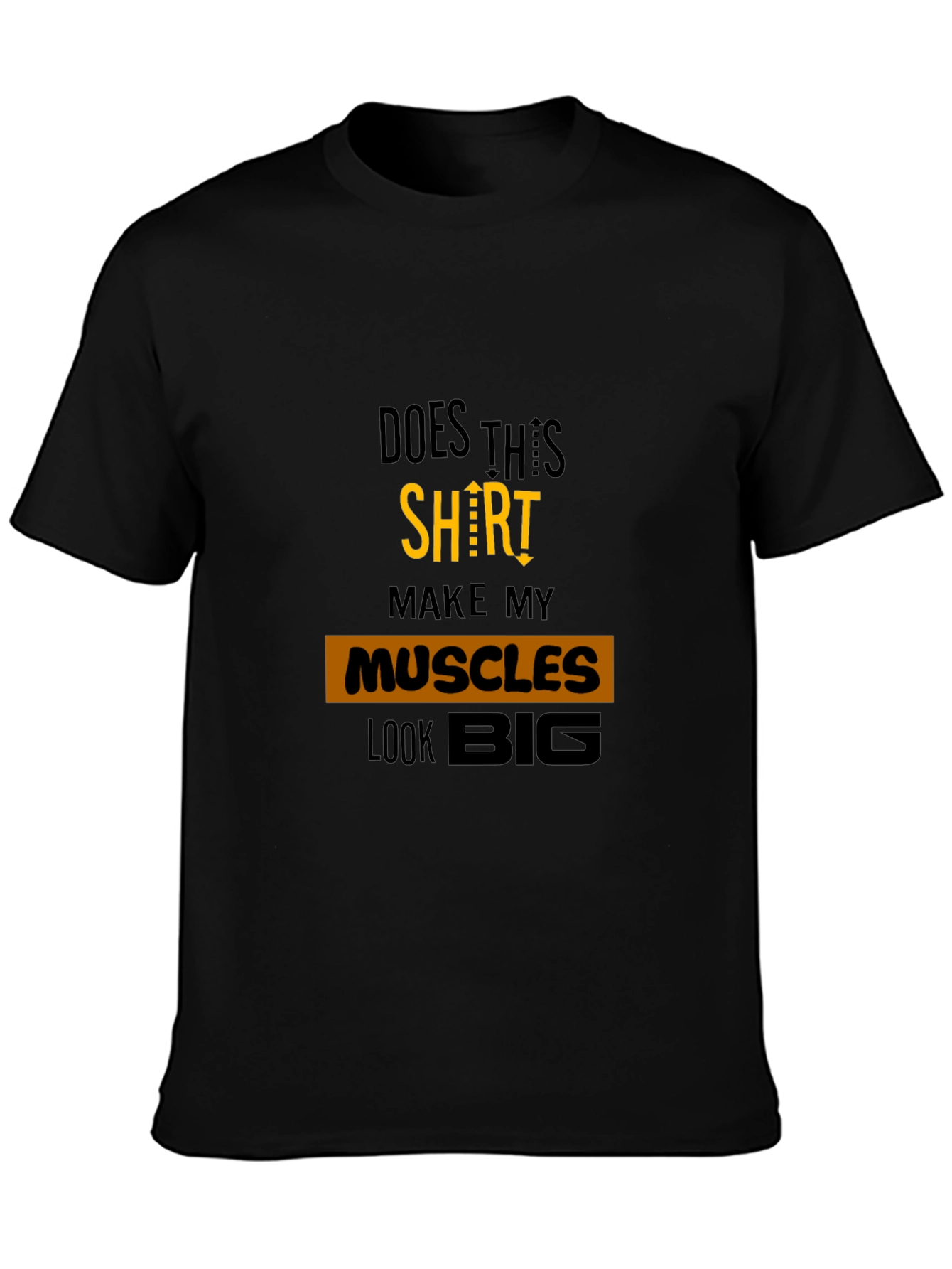 Muscle Humor Graphic Tee - Black Cotton T-Shirt