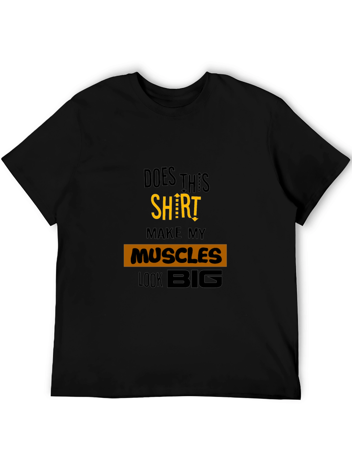 Muscle Humor Graphic Tee - Black Cotton T-Shirt