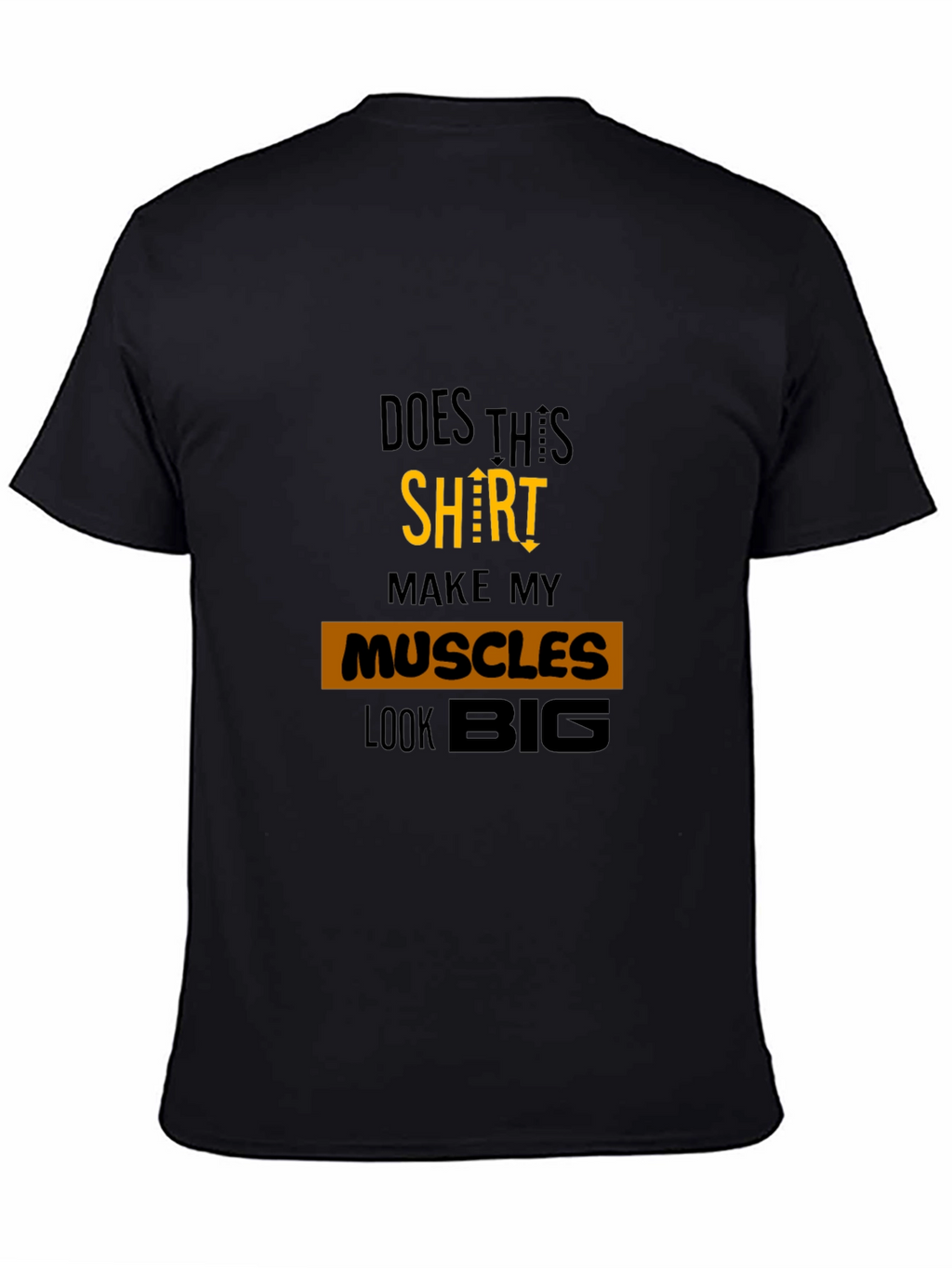 Muscle Humor Graphic Tee - Black Cotton T-Shirt