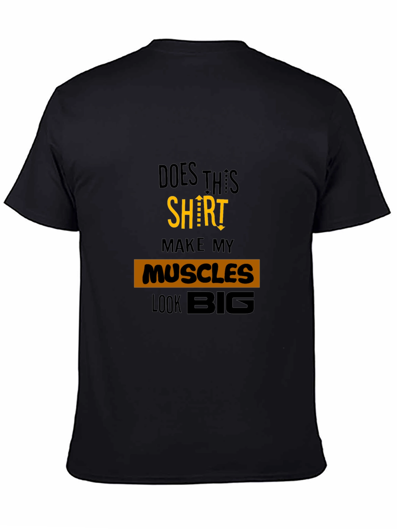 Muscle Humor Graphic Tee - Black Cotton T-Shirt