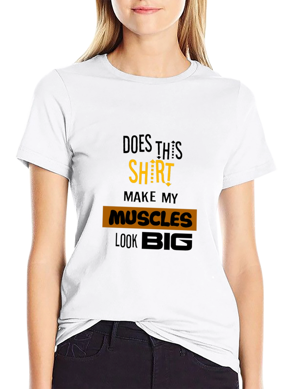 Muscle Humor Graphic Tee - Black Cotton T-Shirt