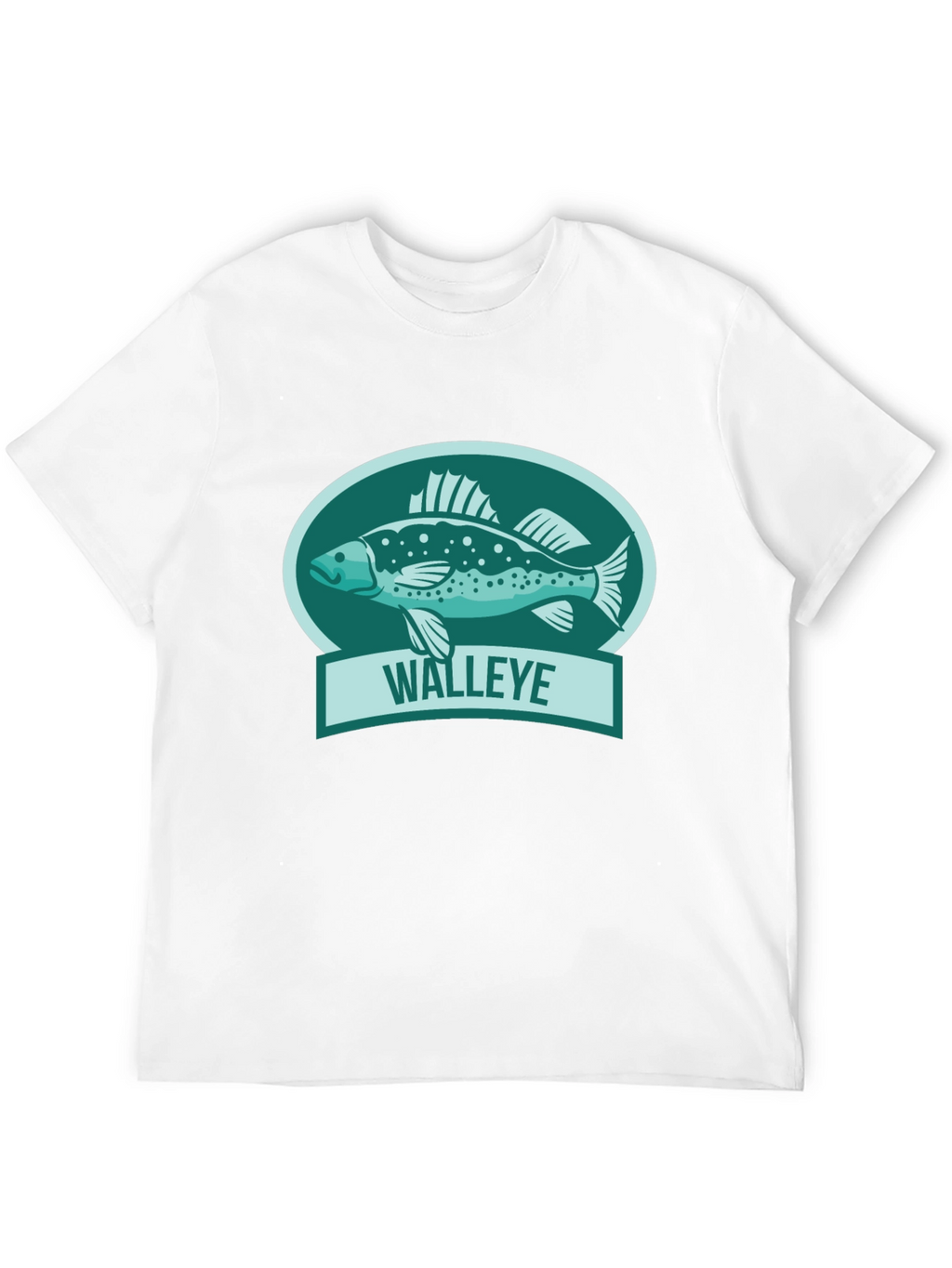 Walleye Fish Graphic Black T-Shirt