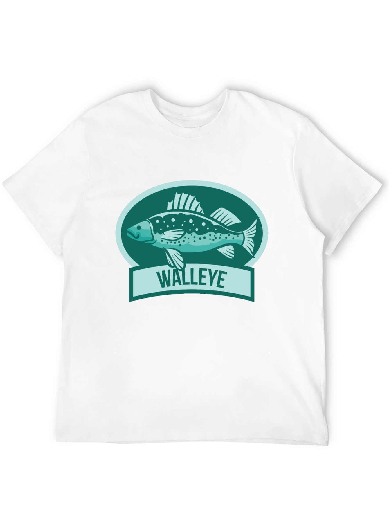 Walleye Fish Graphic Black T-Shirt