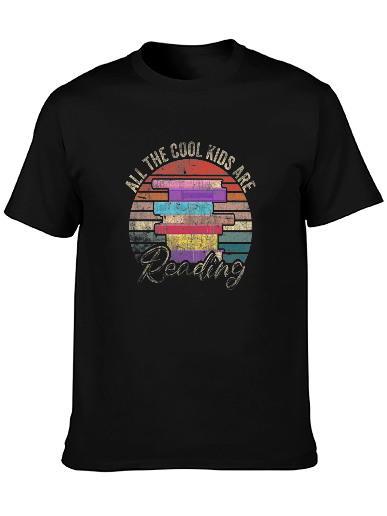 Cool Kids Reading Graphic Tee - Black