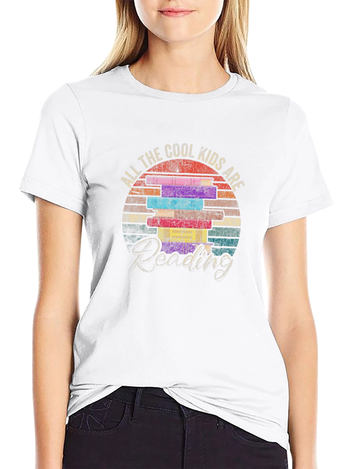 Cool Kids Reading Graphic Tee - Black