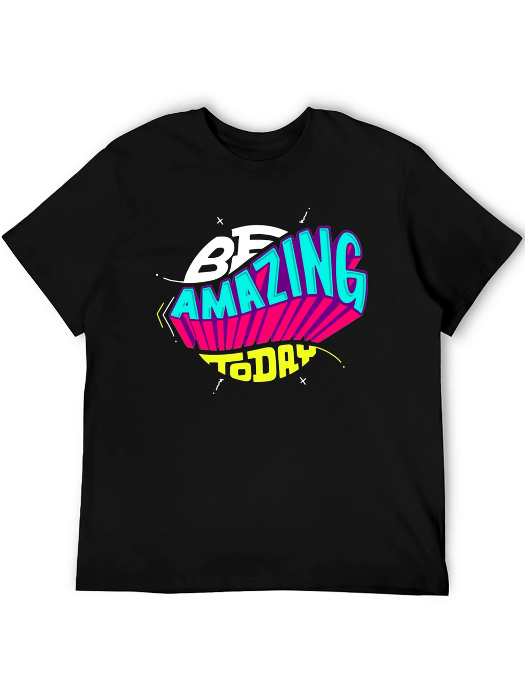 Be Amazing Today Black Graphic T-Shirt