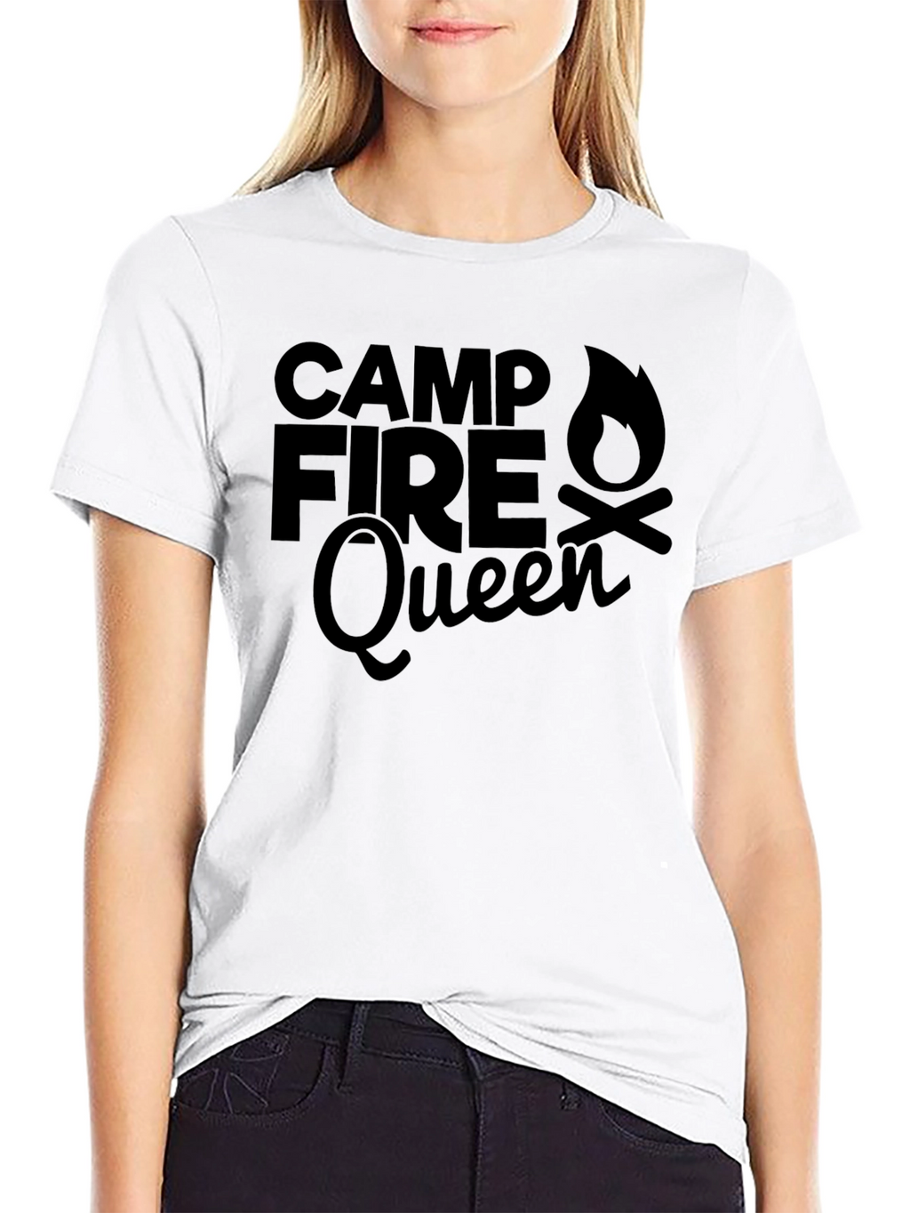Campfire Queen T-Shirt - Camping Graphic Tee