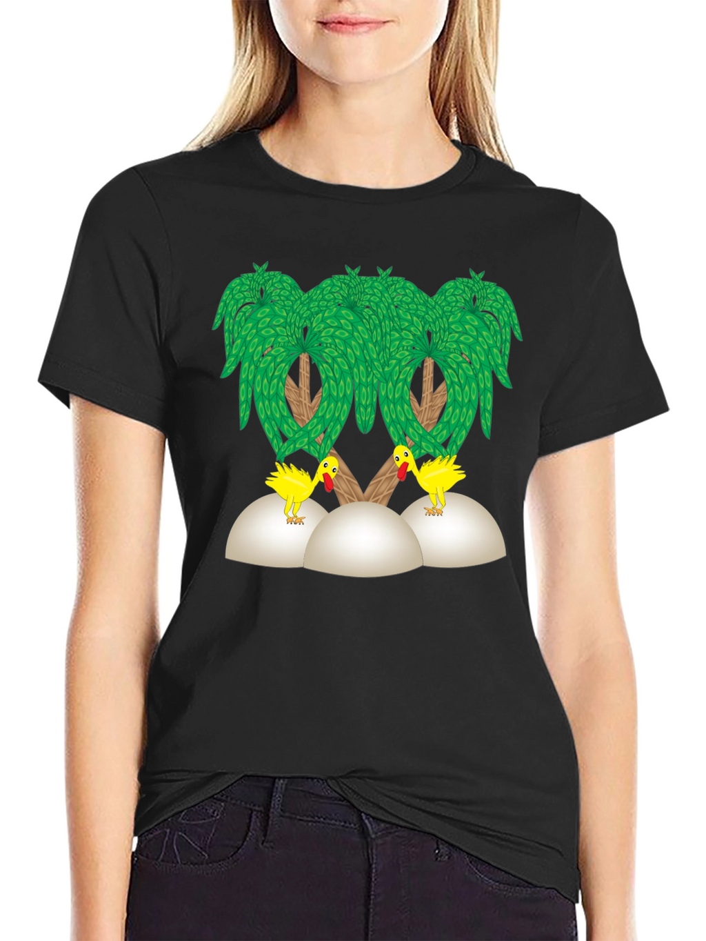 Funny Chicken Palm Tree T-Shirt