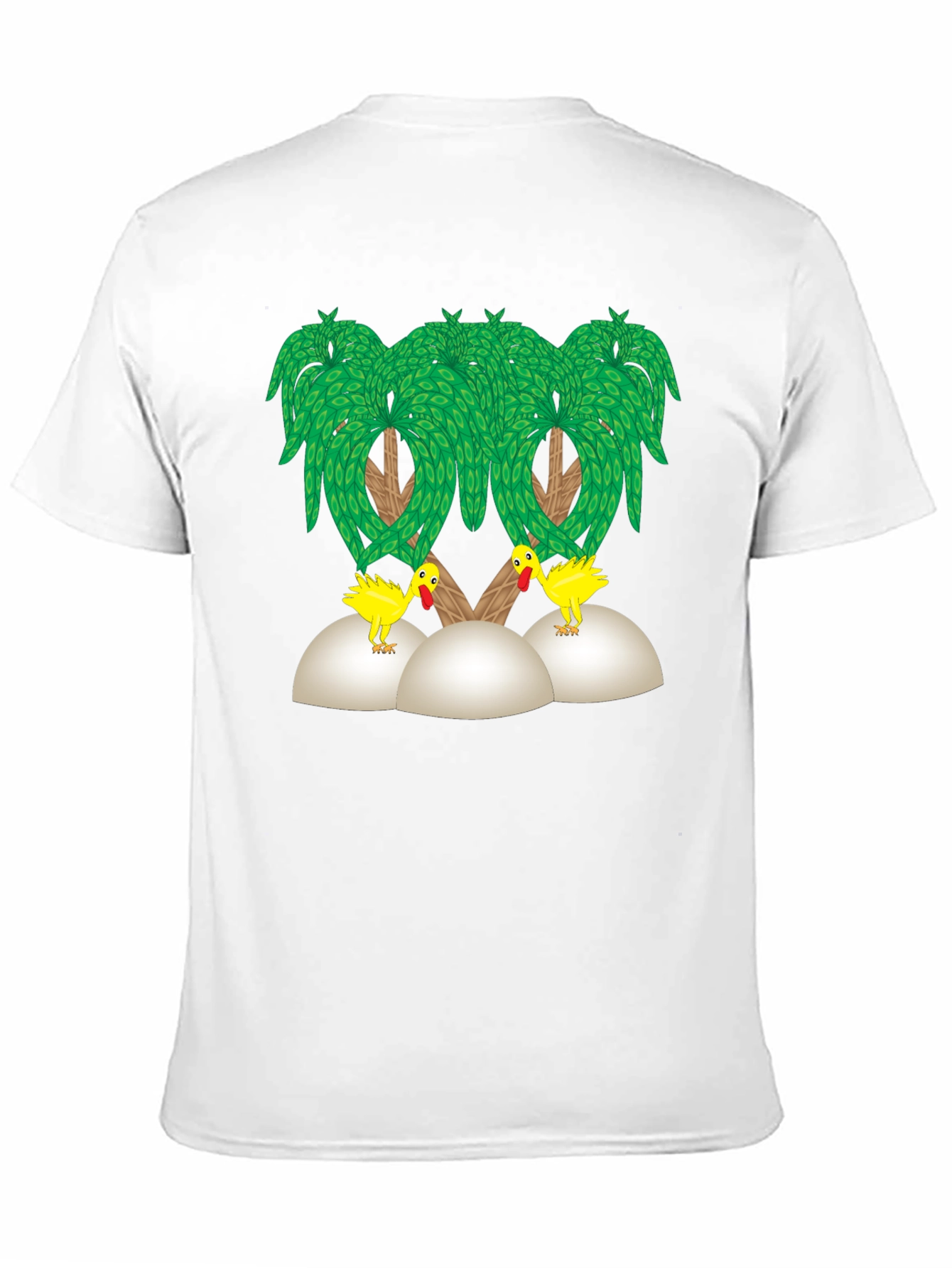 Funny Chicken Palm Tree T-Shirt