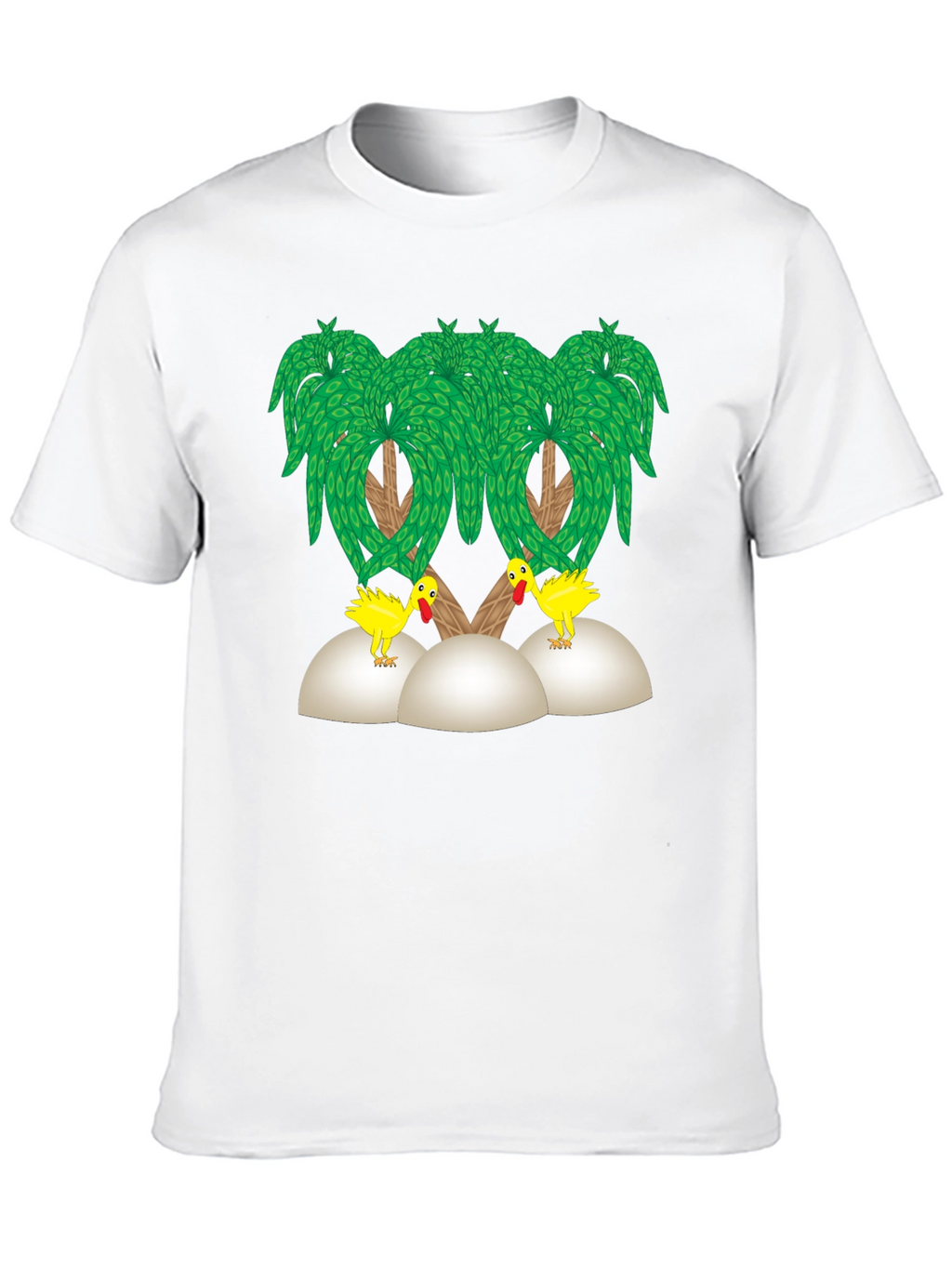 Funny Chicken Palm Tree T-Shirt
