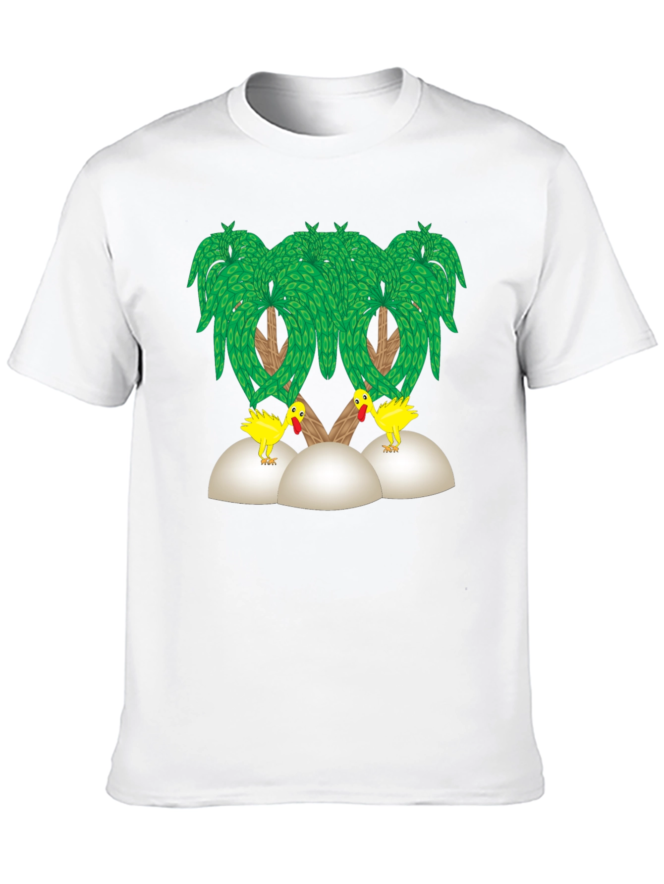 Funny Chicken Palm Tree T-Shirt