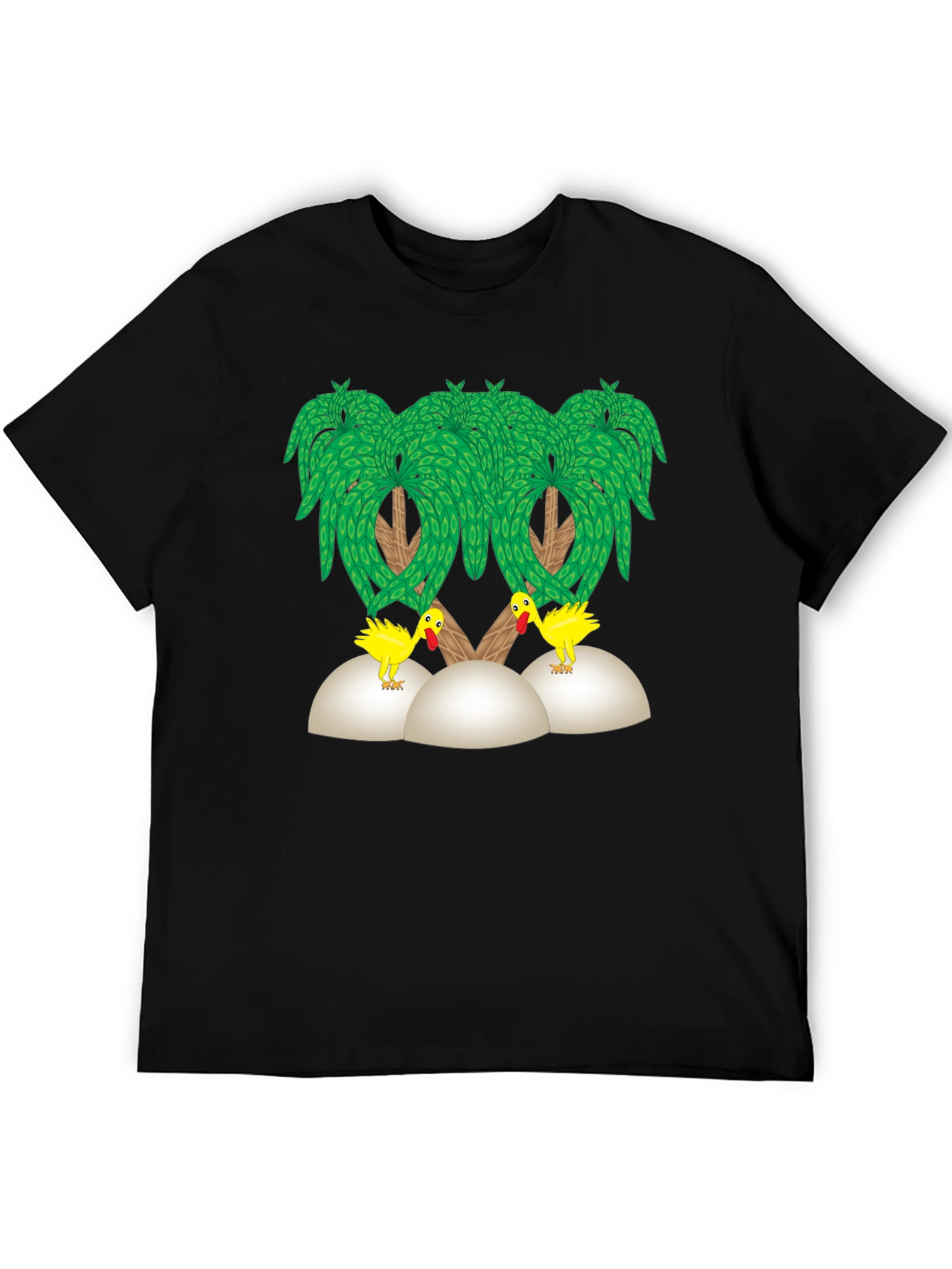 Funny Chicken Palm Tree T-Shirt
