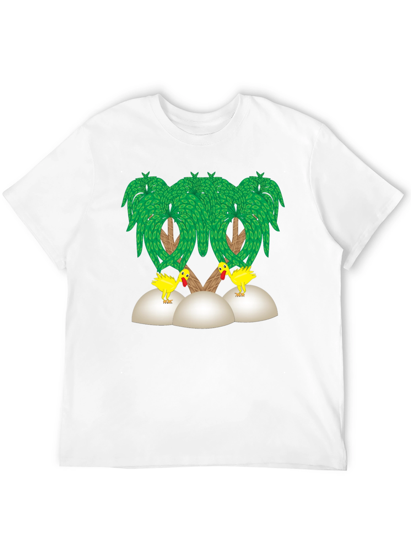 Funny Chicken Palm Tree T-Shirt