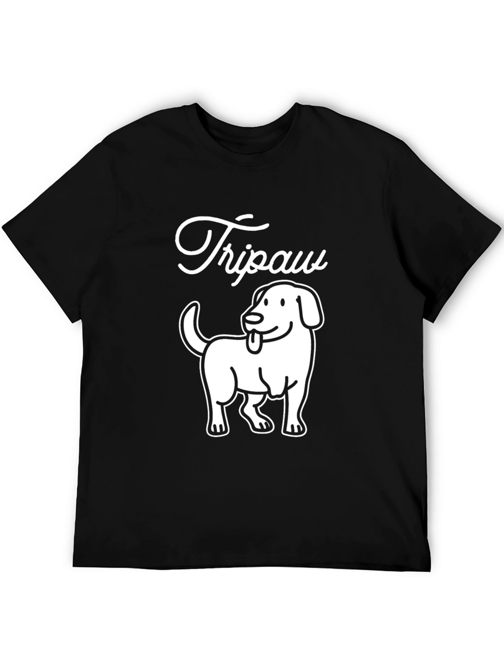 Tripaw Dog T-Shirt - Novelty Graphic Tee