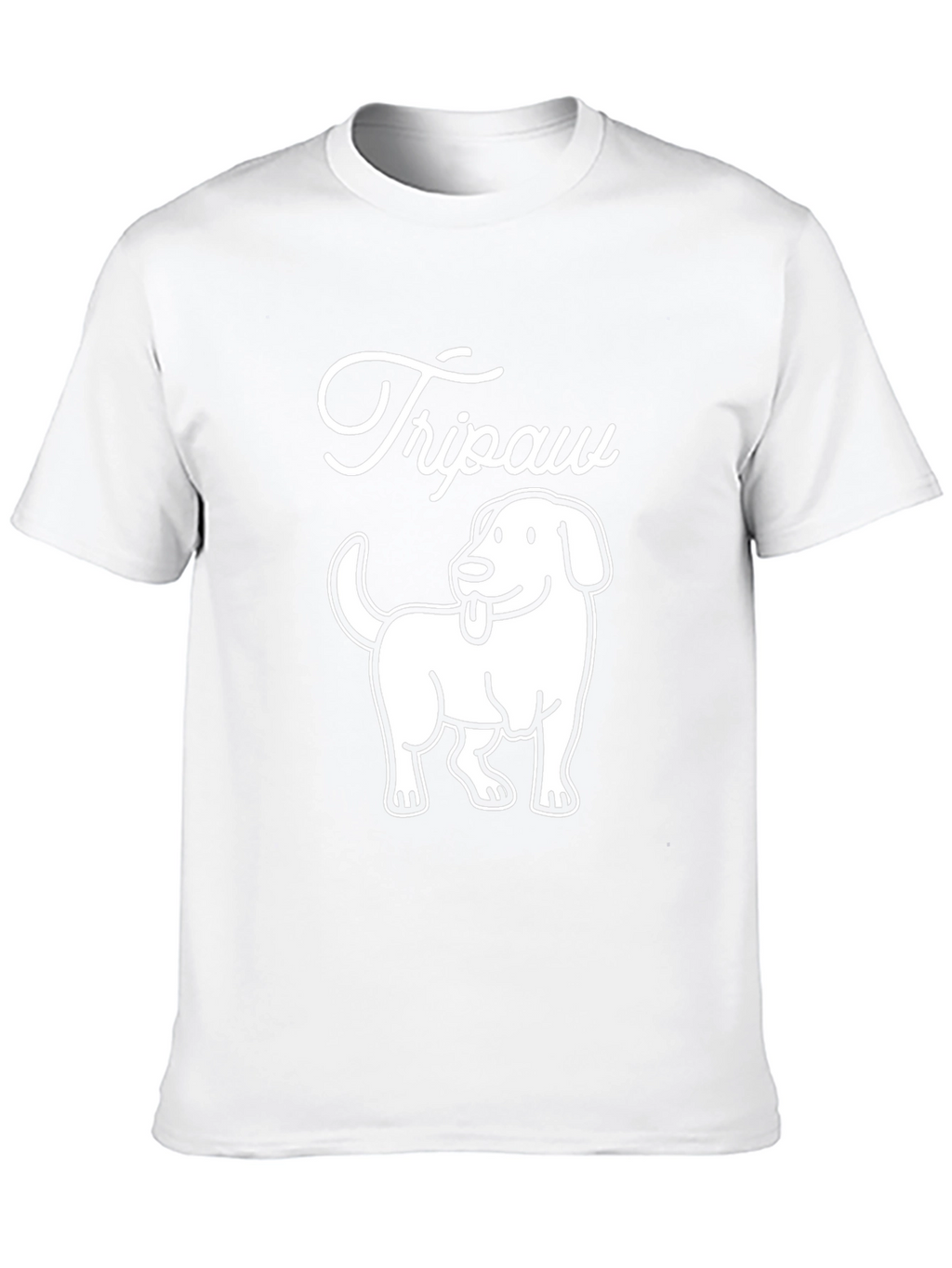 Tripaw Dog T-Shirt - Novelty Graphic Tee