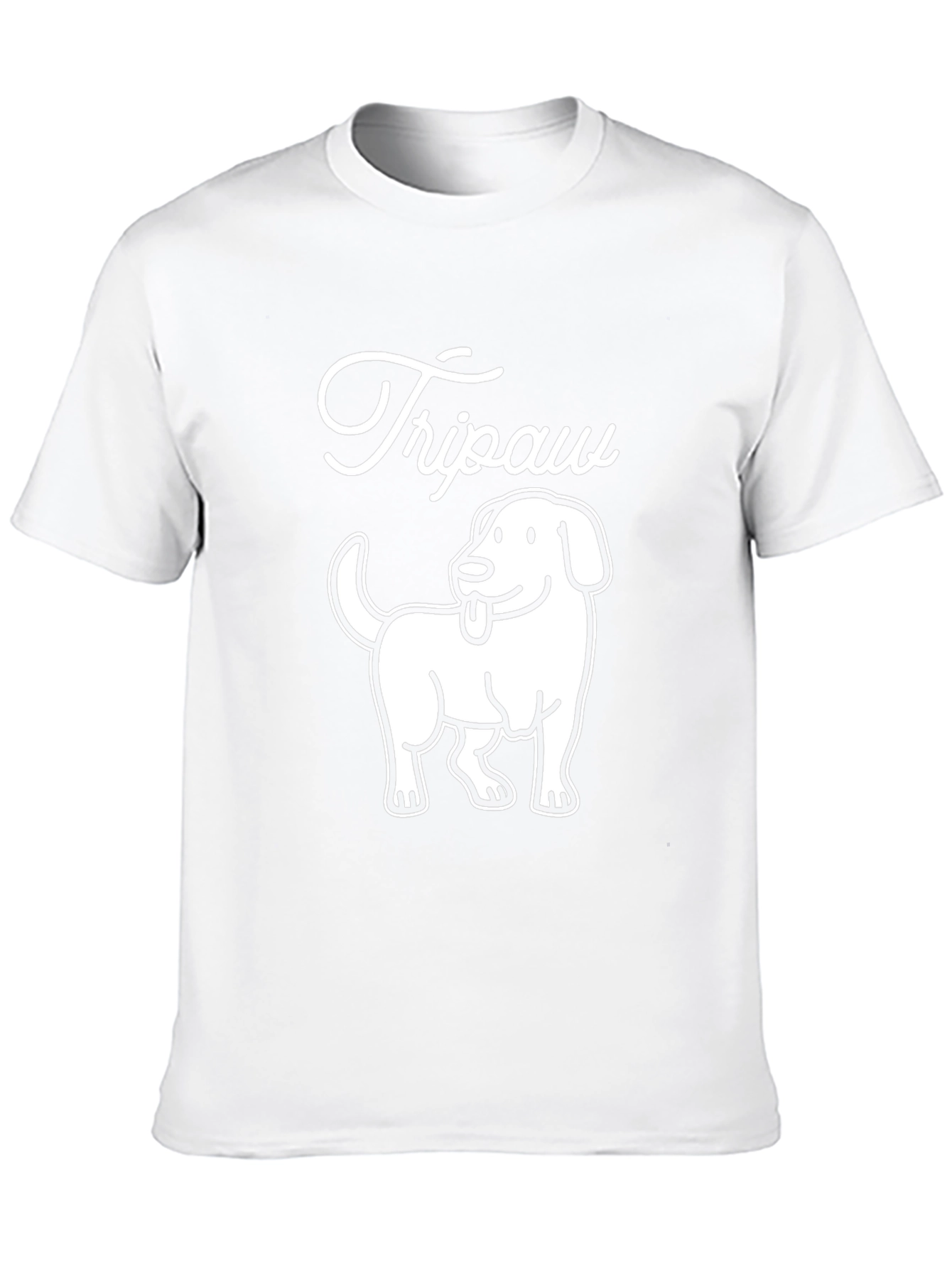 Tripaw Dog T-Shirt - Novelty Graphic Tee