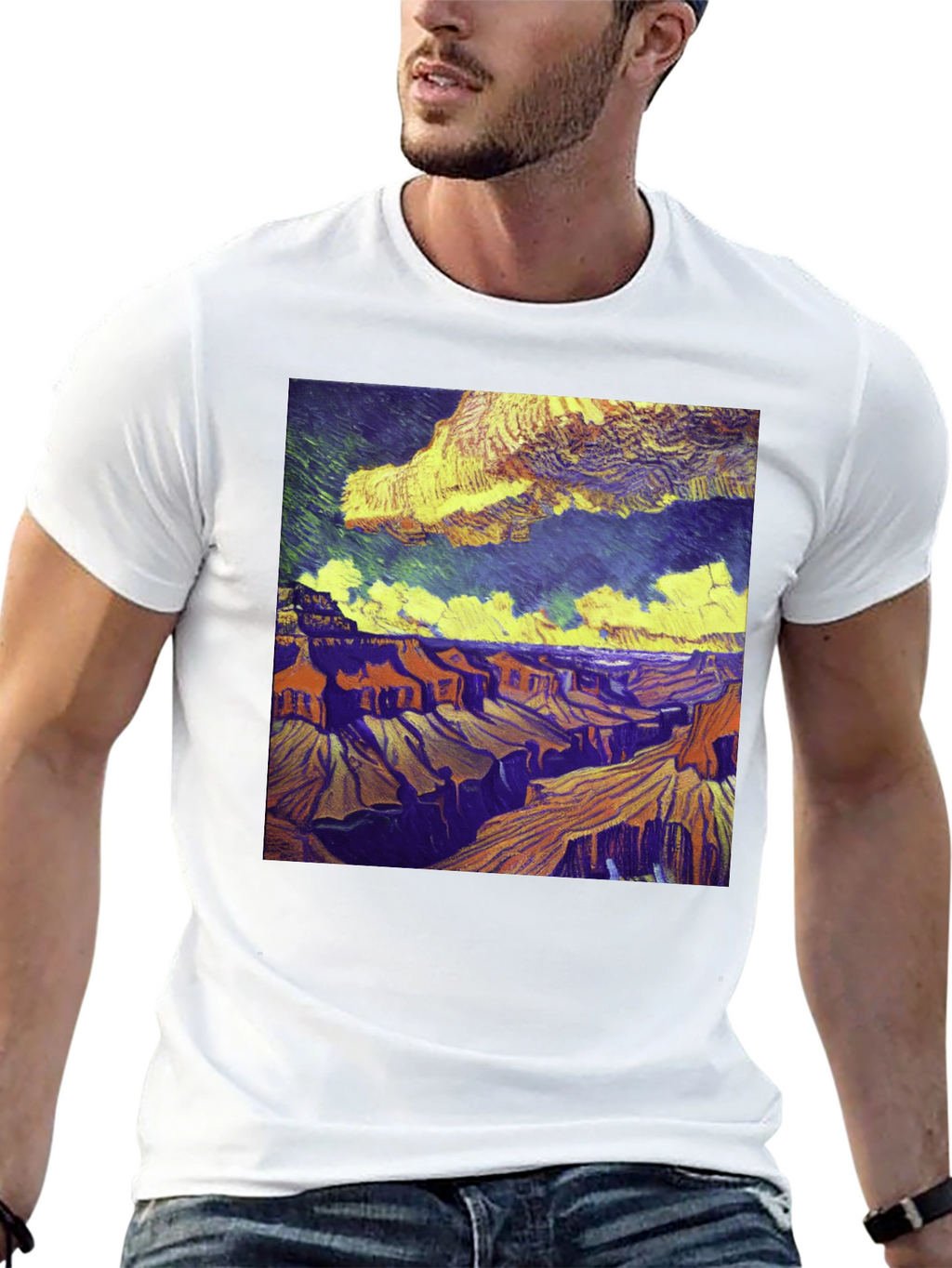 Grand Canyon Art Print Black T-Shirt
