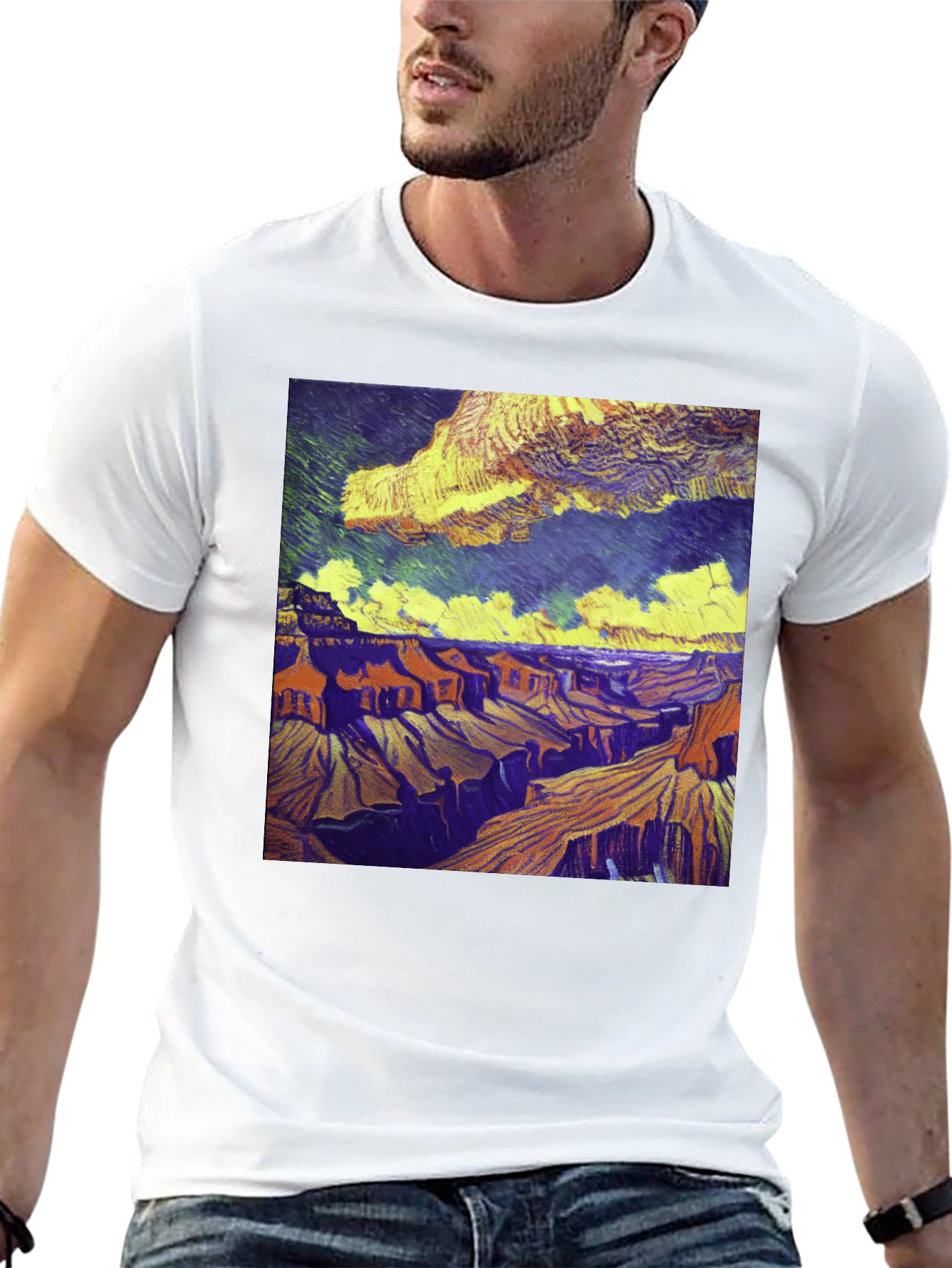 Grand Canyon Art Print Black T-Shirt