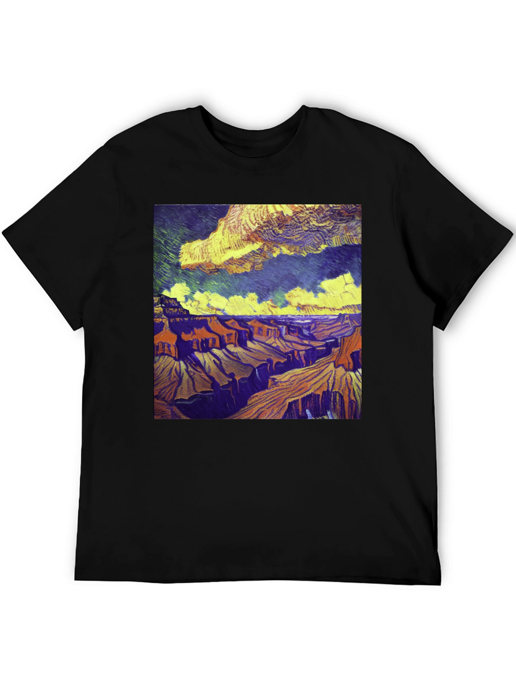 Grand Canyon Art Print Black T-Shirt