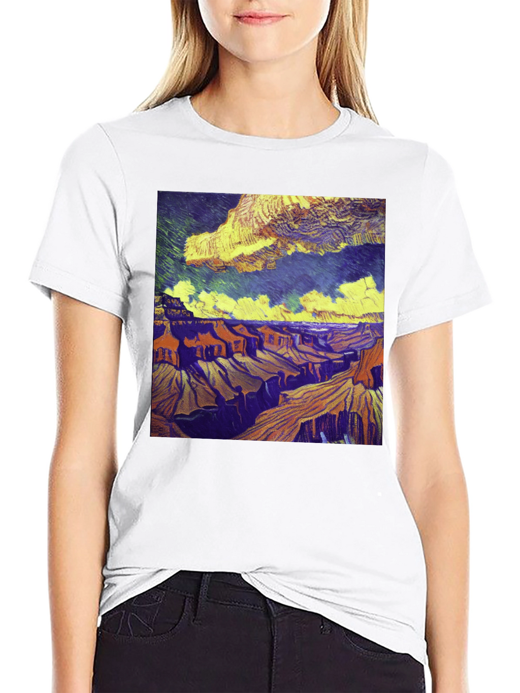 Grand Canyon Art Print Black T-Shirt