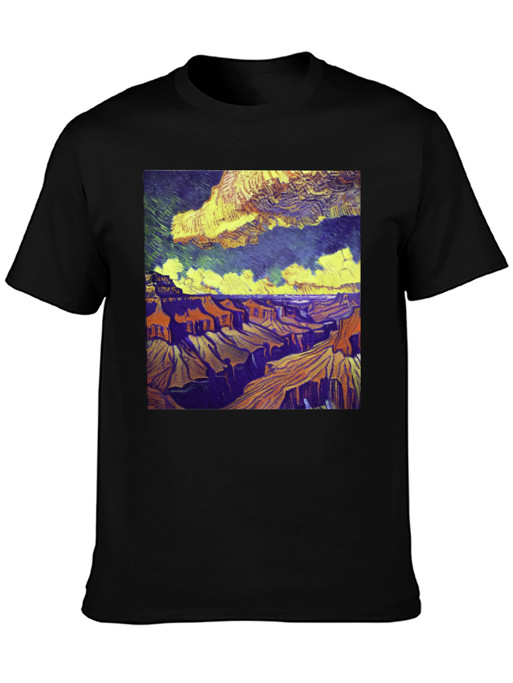 Grand Canyon Art Print Black T-Shirt