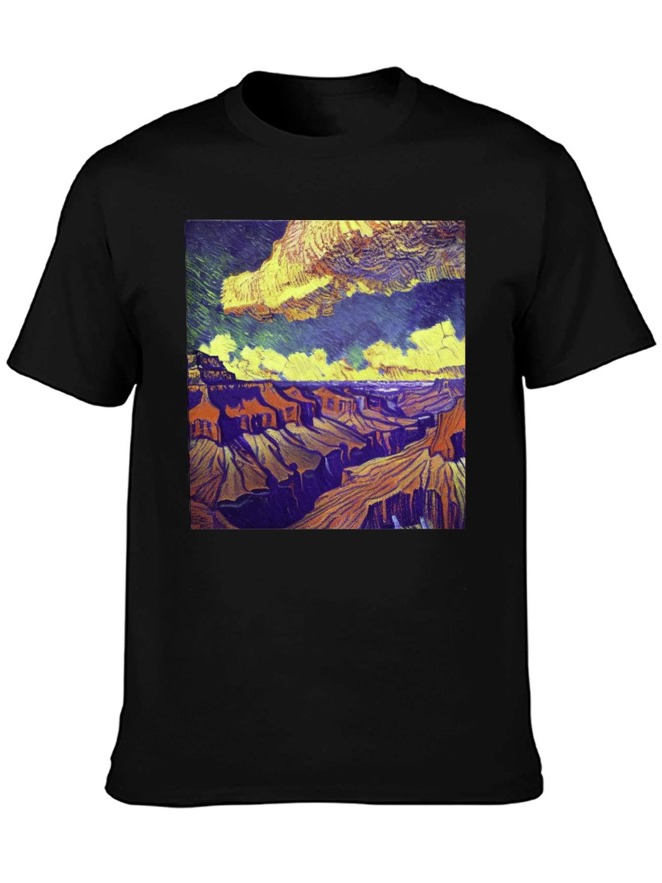 Grand Canyon Art Print Black T-Shirt