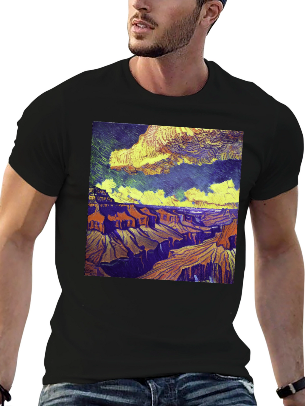 Grand Canyon Art Print Black T-Shirt