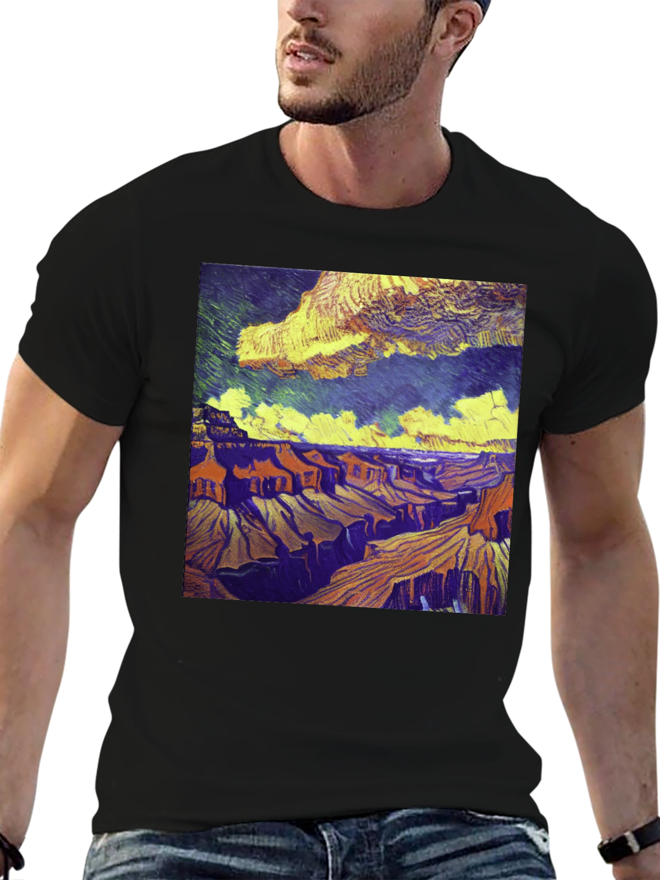 Grand Canyon Art Print Black T-Shirt