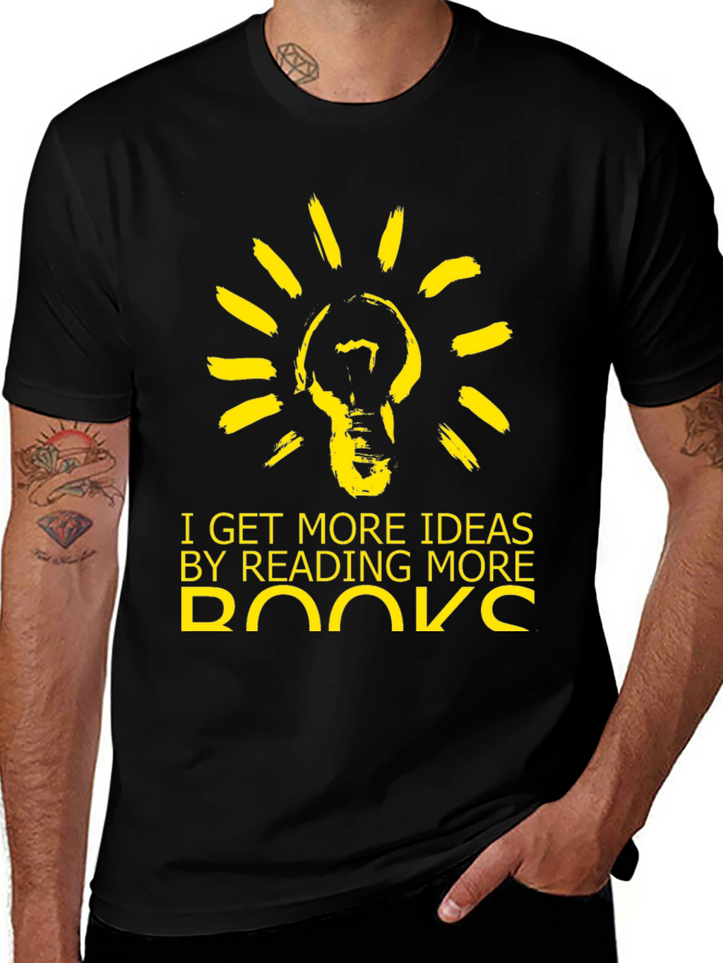 Reading Ideas Graphic Tee - Black Cotton Blend