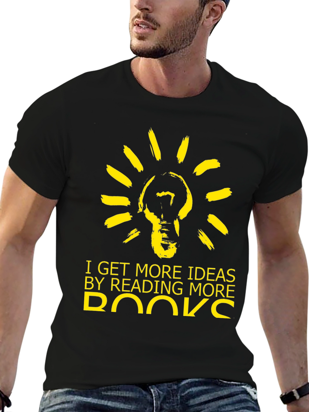 Reading Ideas Graphic Tee - Black Cotton Blend