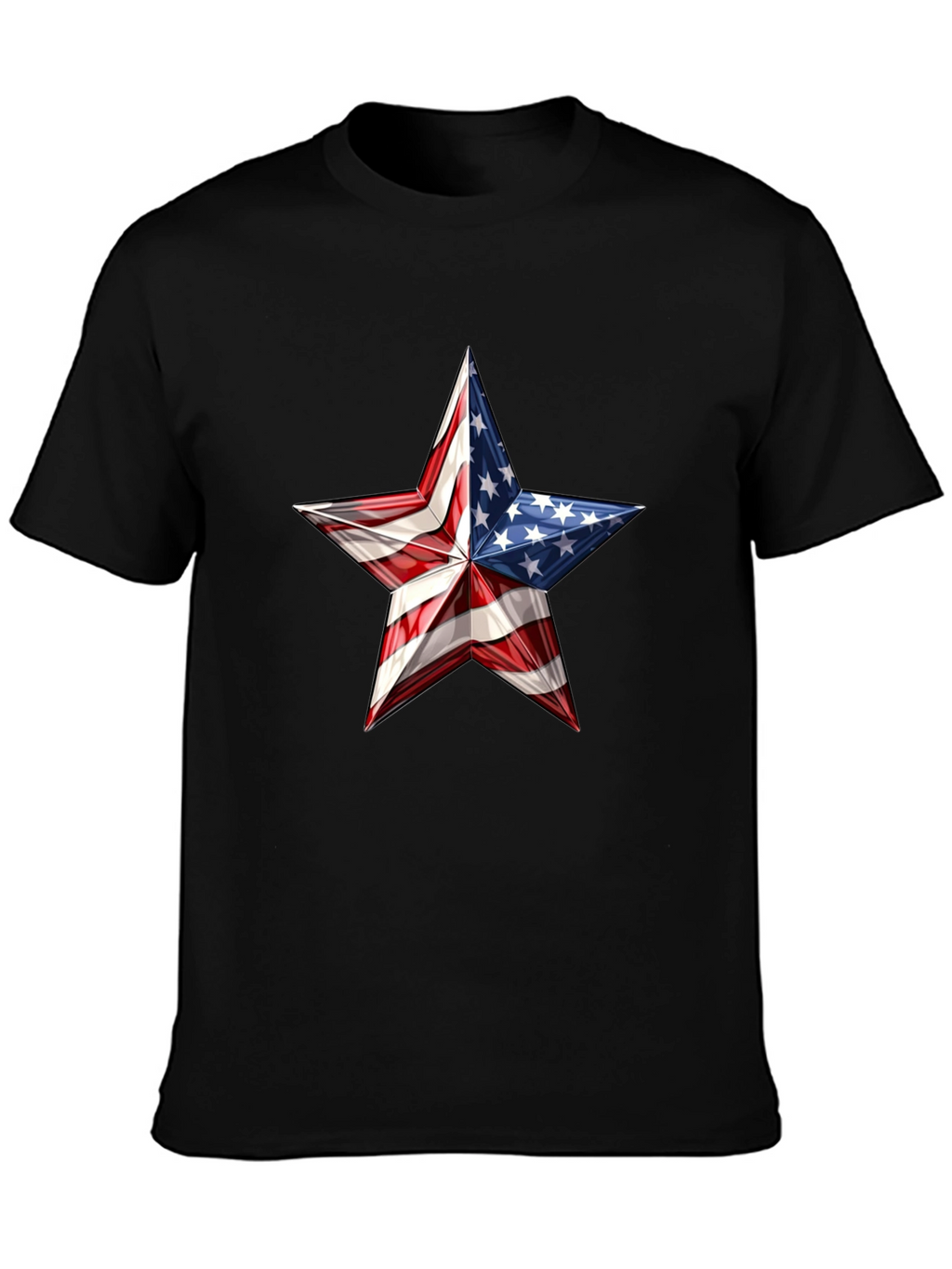 Patriotic Star Graphic Tee - USA Pride